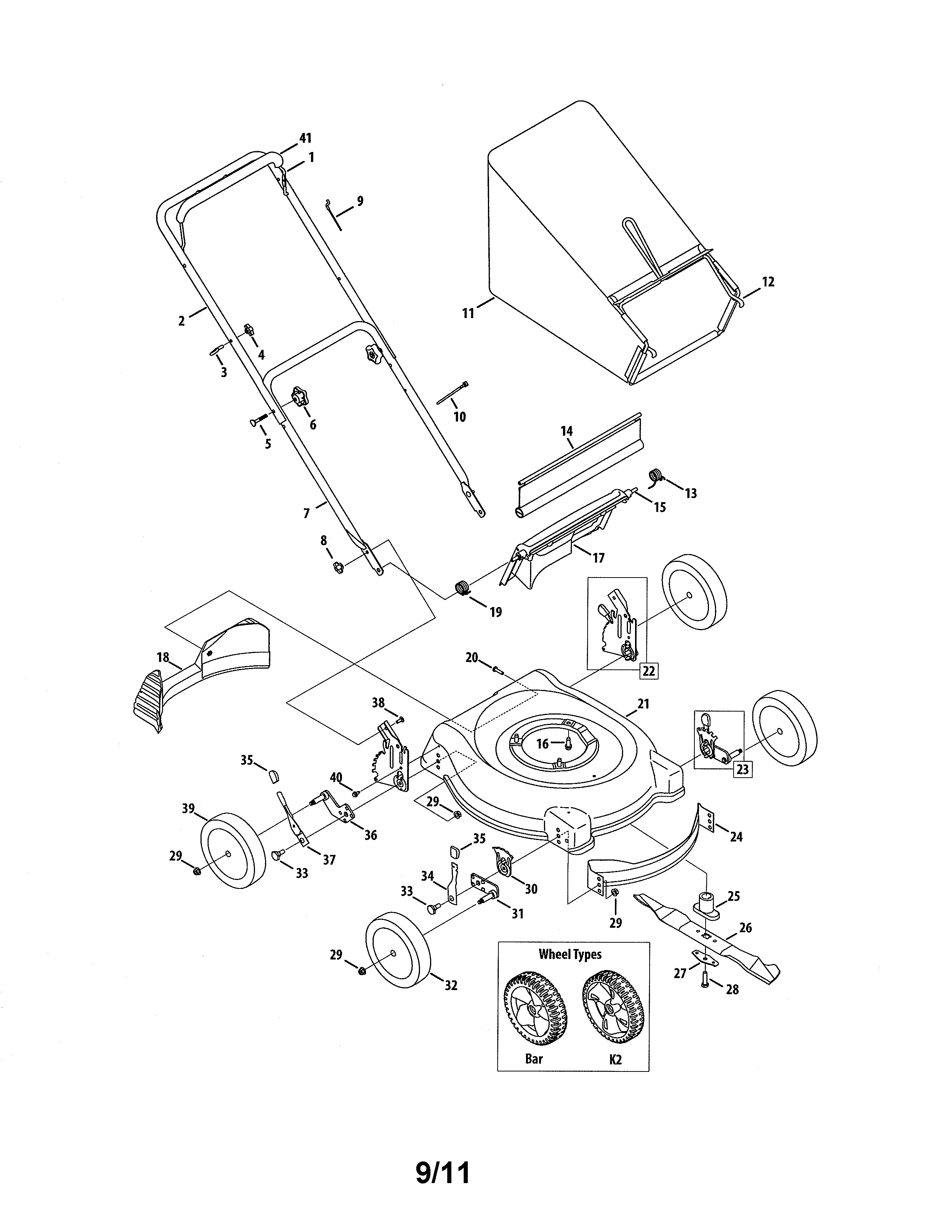 Mower Deck Diagram And Parts List For Mtd Walkbehindlawnmowerparts