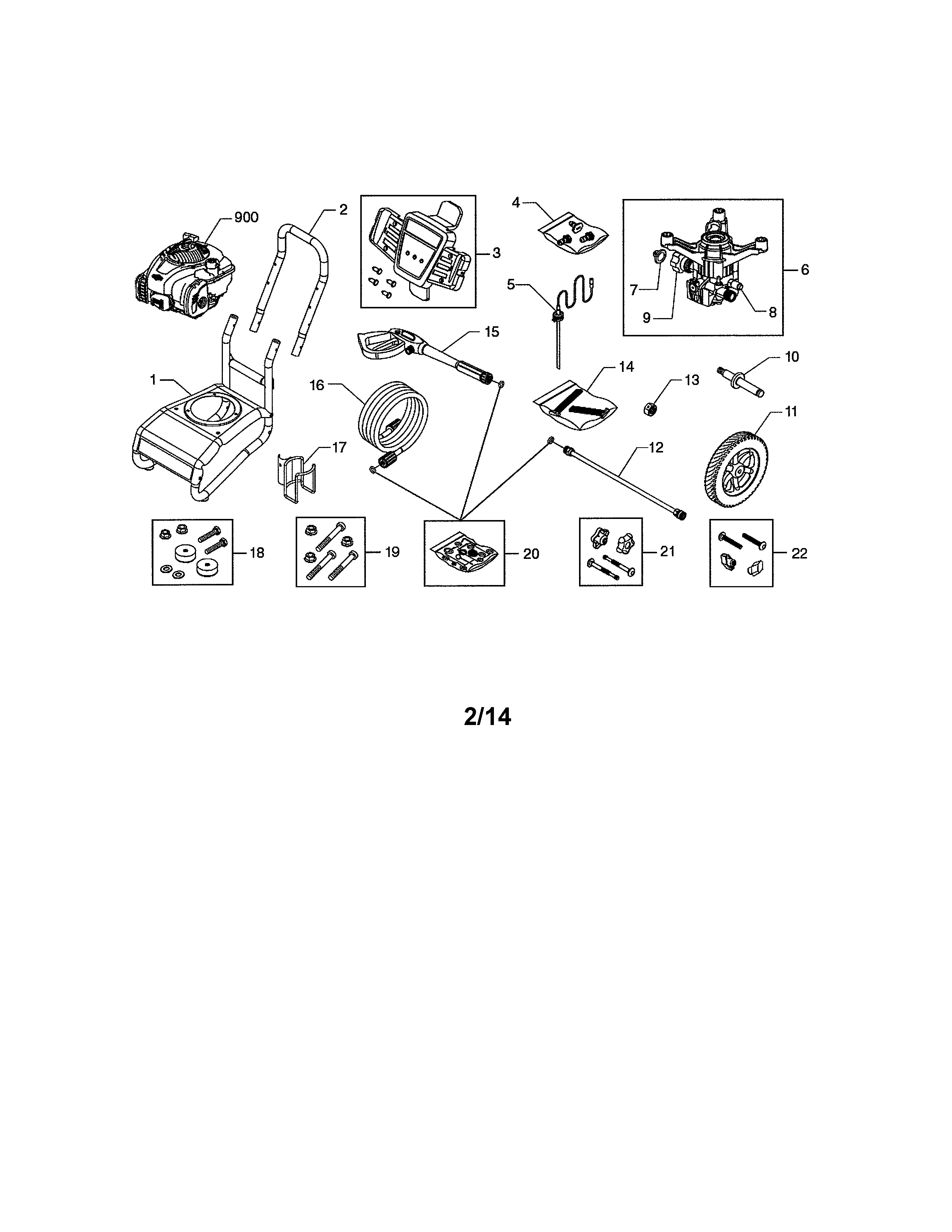 Briggs-Stratton model 020563-00 power washer, gas genuine parts Briggs-Stratton model 020563-00 power washer, gas genuine parts