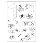 Samsung RF263BEAESG/AA-04 bottom-mount refrigerator parts | Sears
