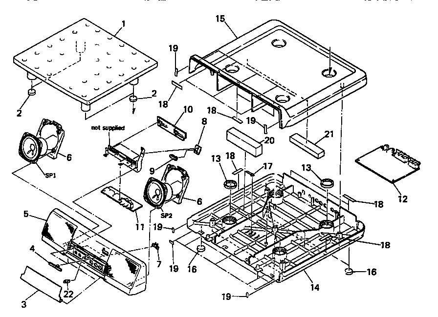 SONY SPEAKER Parts | Model cssb100 | Sears PartsDirect speaker parts diagram 