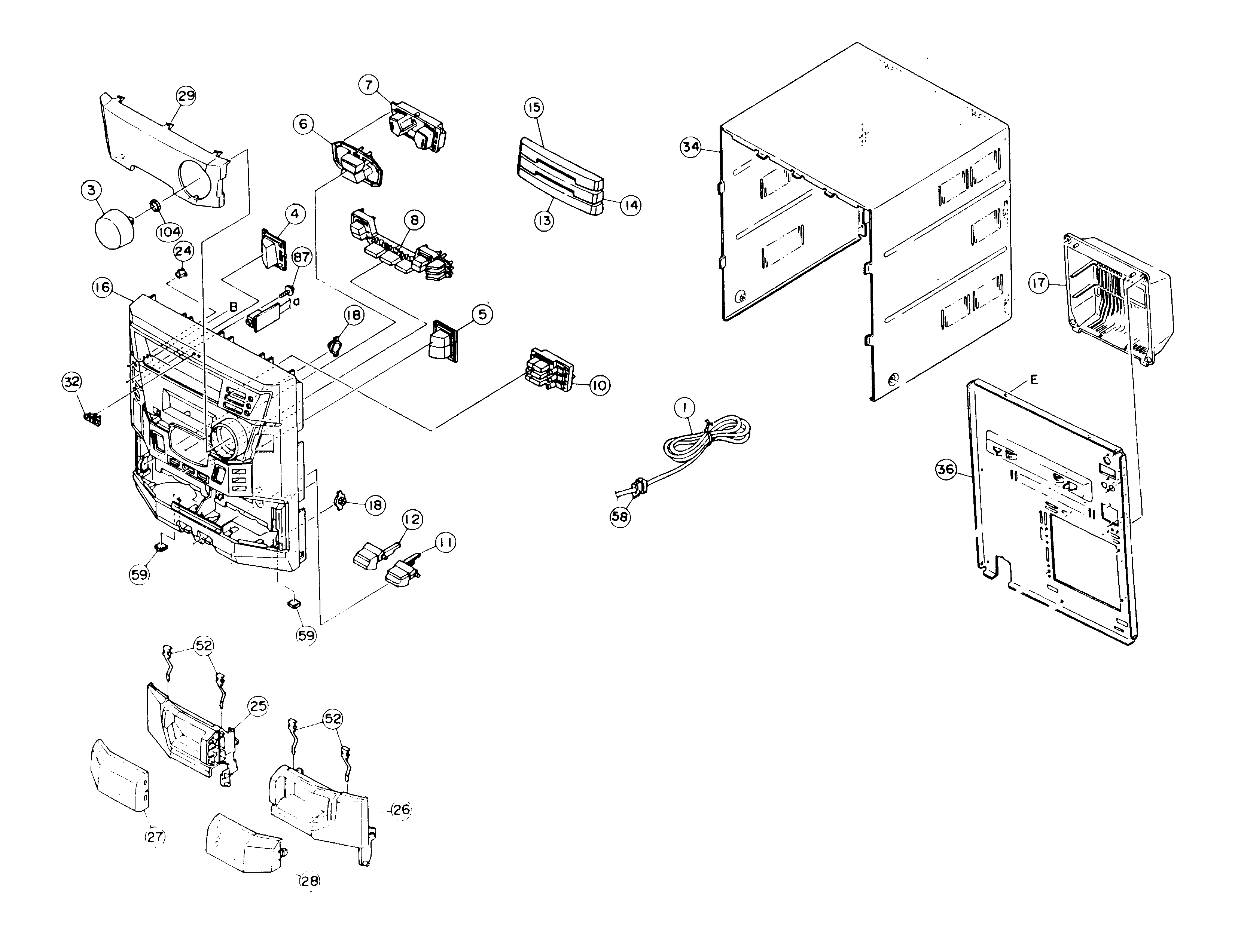 jvc ca uxp4r Array - jvc model mx j10 tabletop systems genuine parts rh  searspartsdirect ...