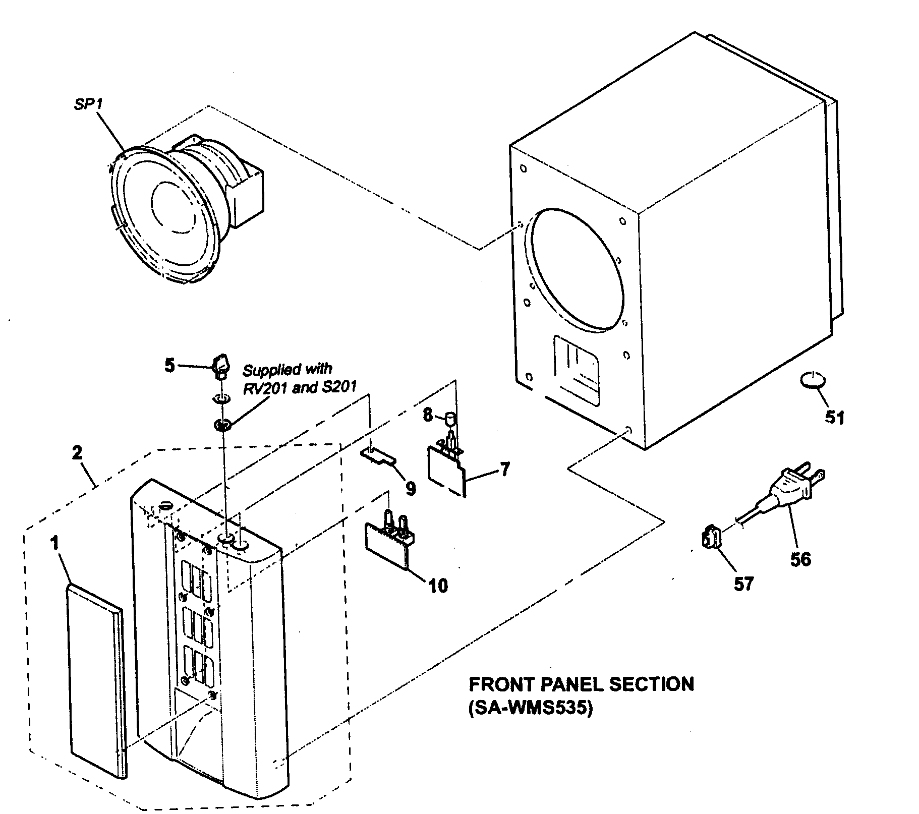 SONY SPEAKER Parts | Model SSMS535 | Sears PartsDirect speaker parts diagram 