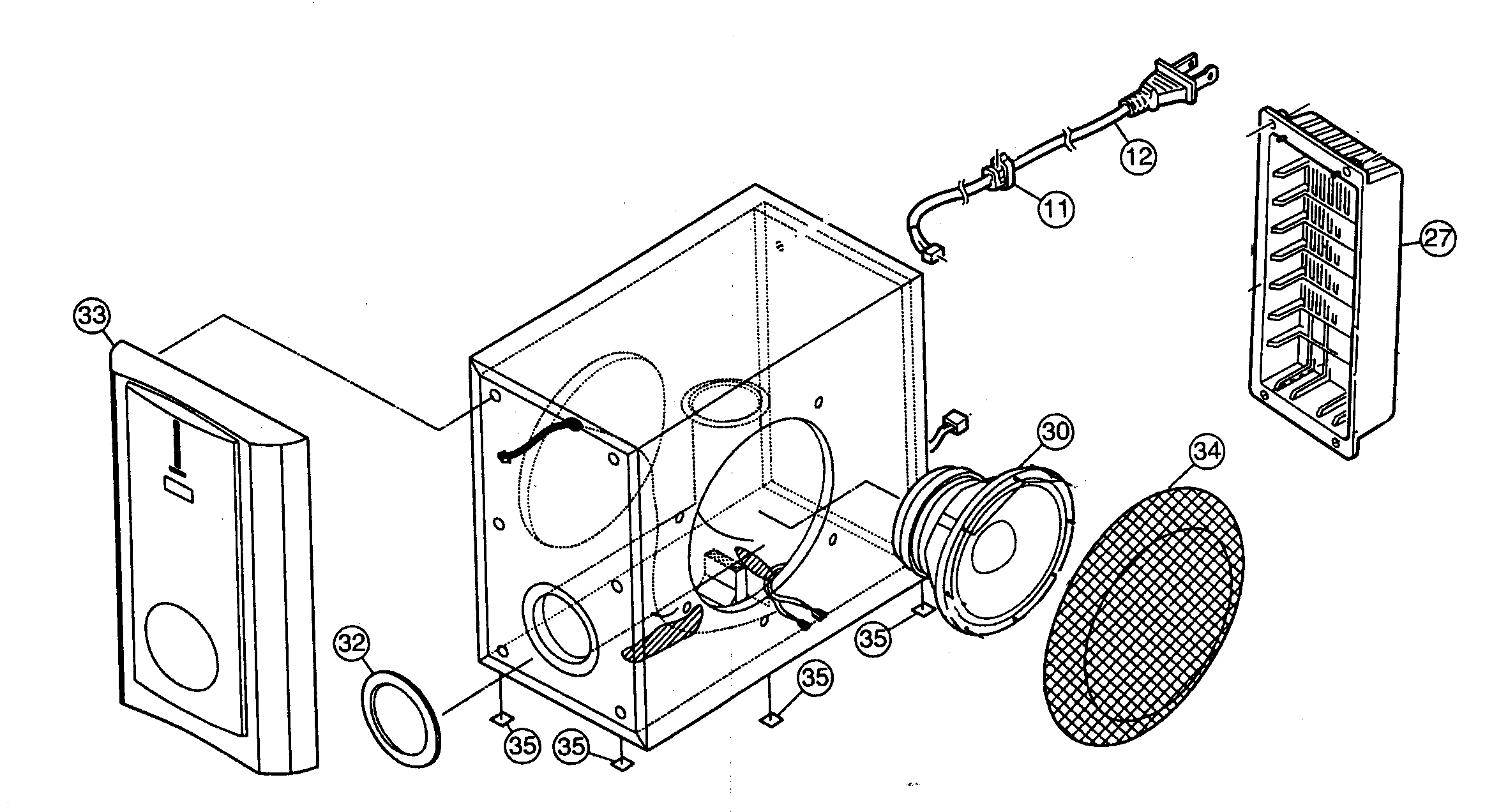 JVC SPEAKER Parts | Model SPPWM65 | Sears PartsDirect speaker parts diagram 