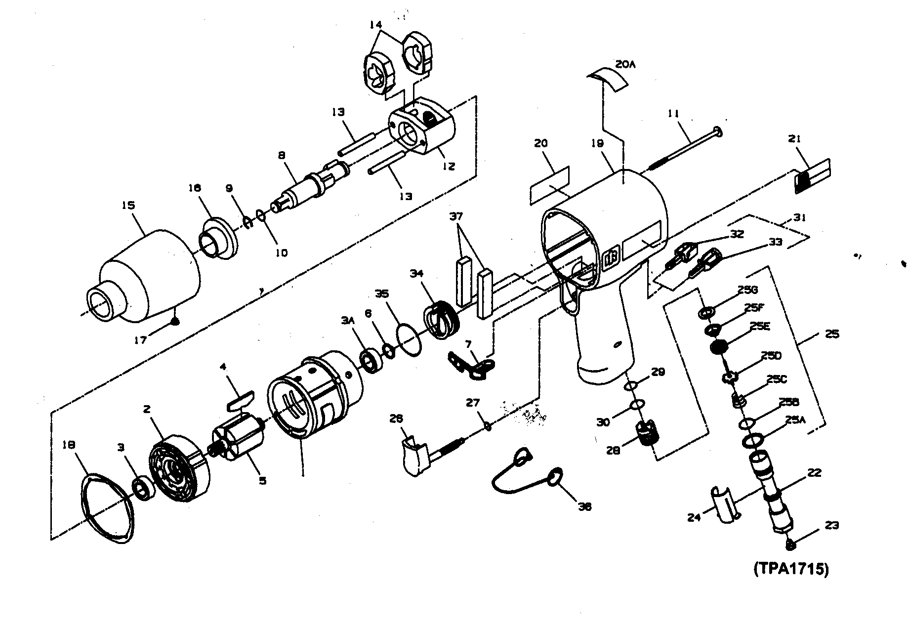 Ingersoll Rand 2235-TK1 Tune Up Kit | 2235TK19895P | Fits IR 2235TiMAX / QTiMAX 1/2‚Äù Impact
