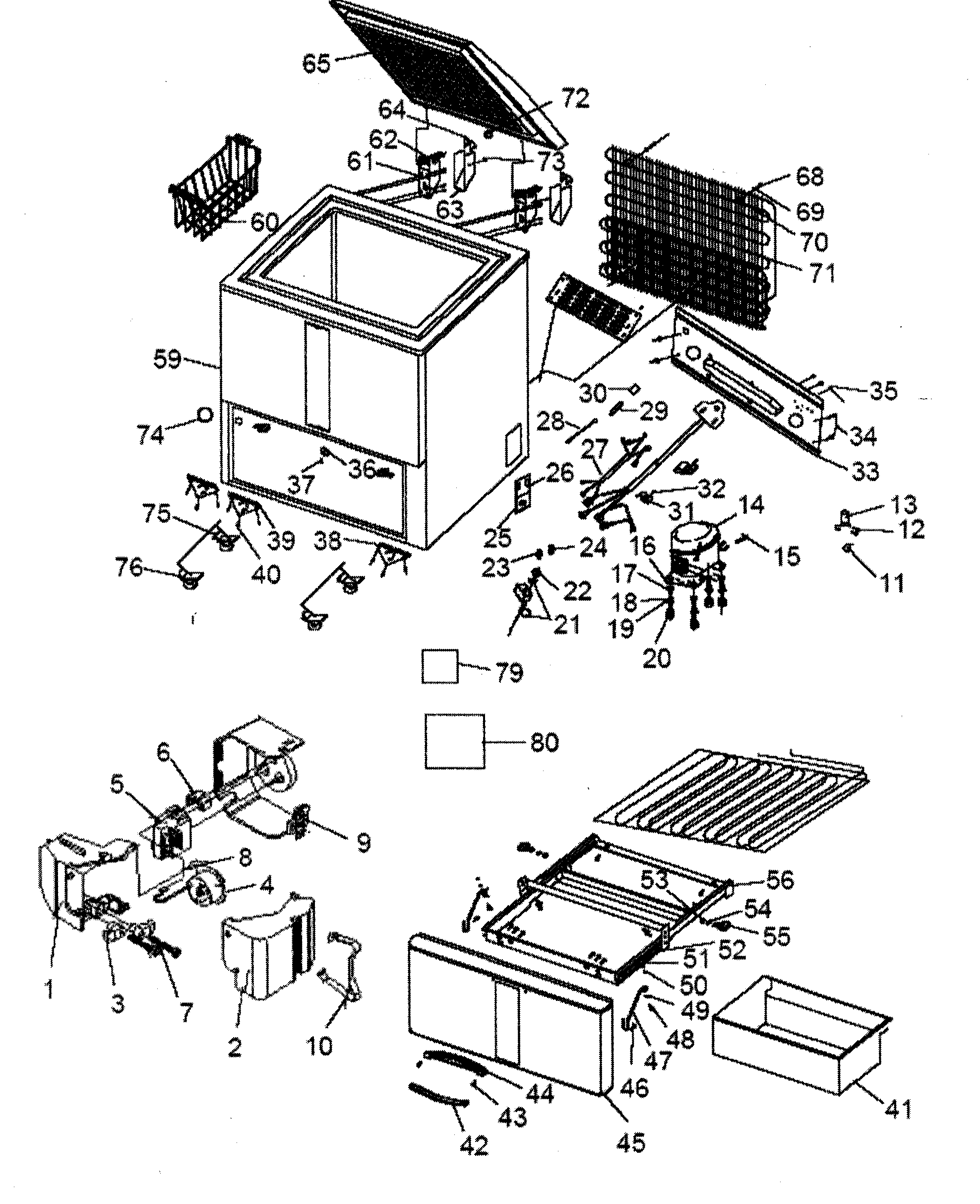 Kenmore 18313601300 Chest Freezer Parts Sears Partsdirect