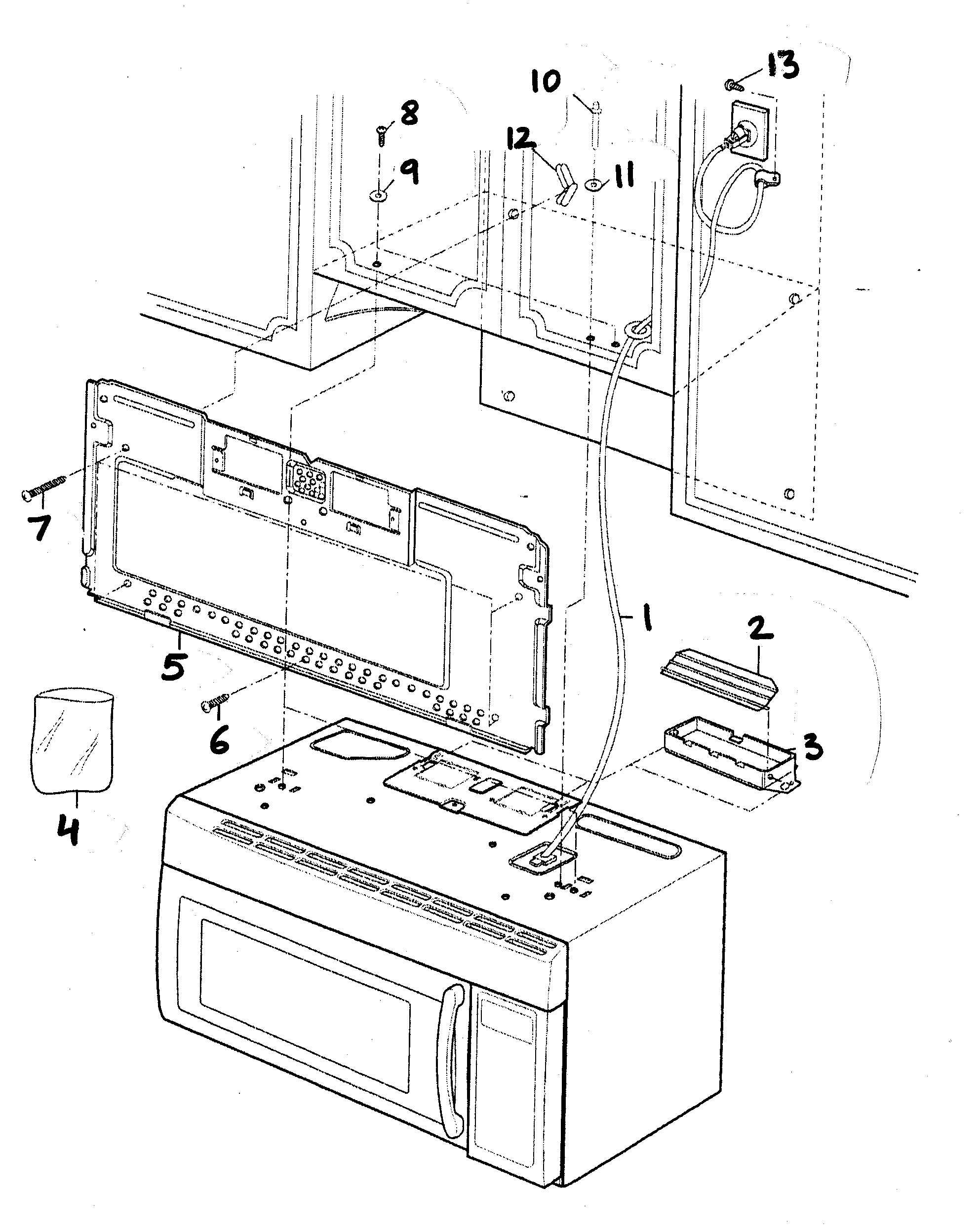 Lg Model Lmvm1935sb Microwave Hood Combo Genuine Parts