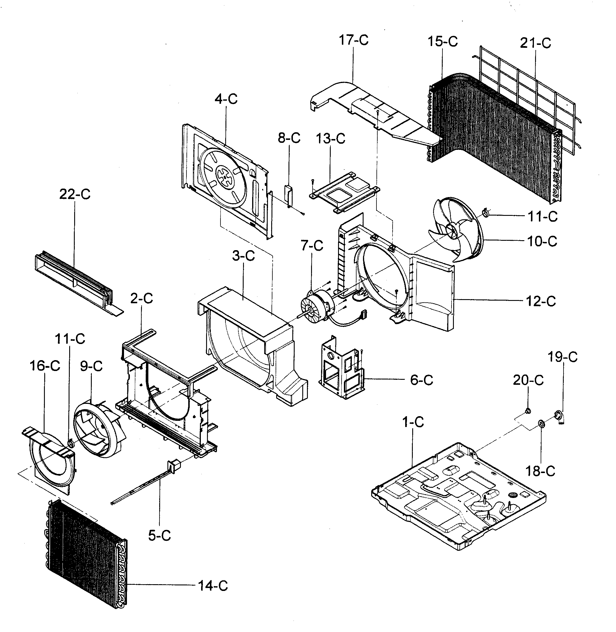 Kenmore model 58075151500 air conditioner -room genuine parts