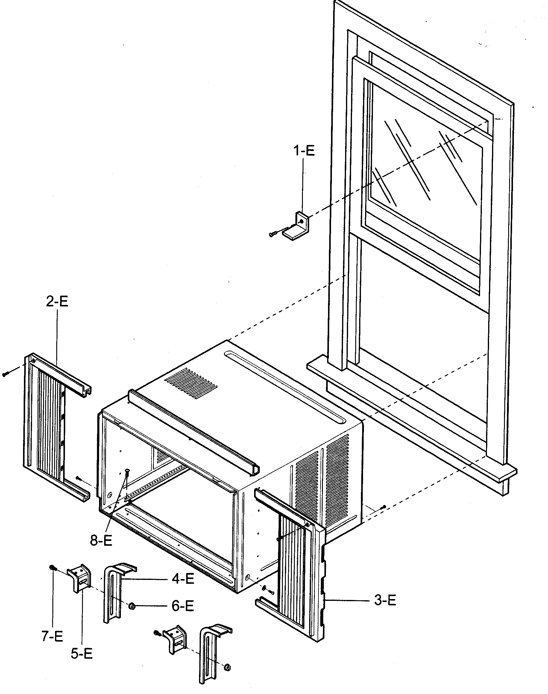 Kenmore model 58075151500 air conditioner -room genuine parts
