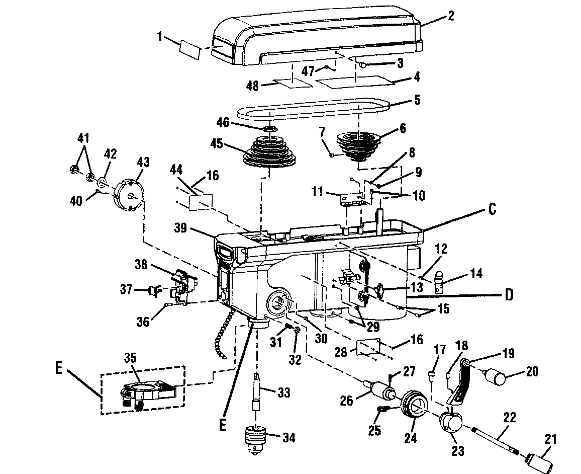 CRAFTSMAN DRILL PRESS Parts | Model 315219140 | Sears ... craftsman hammer drill wiring diagram 