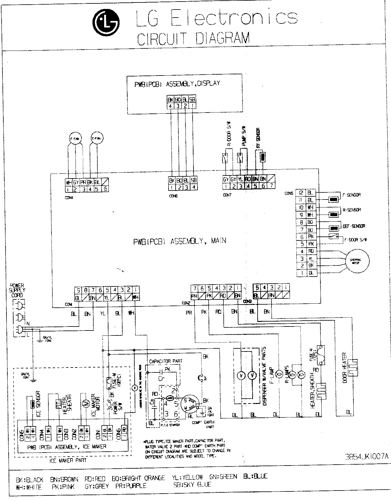 Lg Ice Maker Wiring Diagram