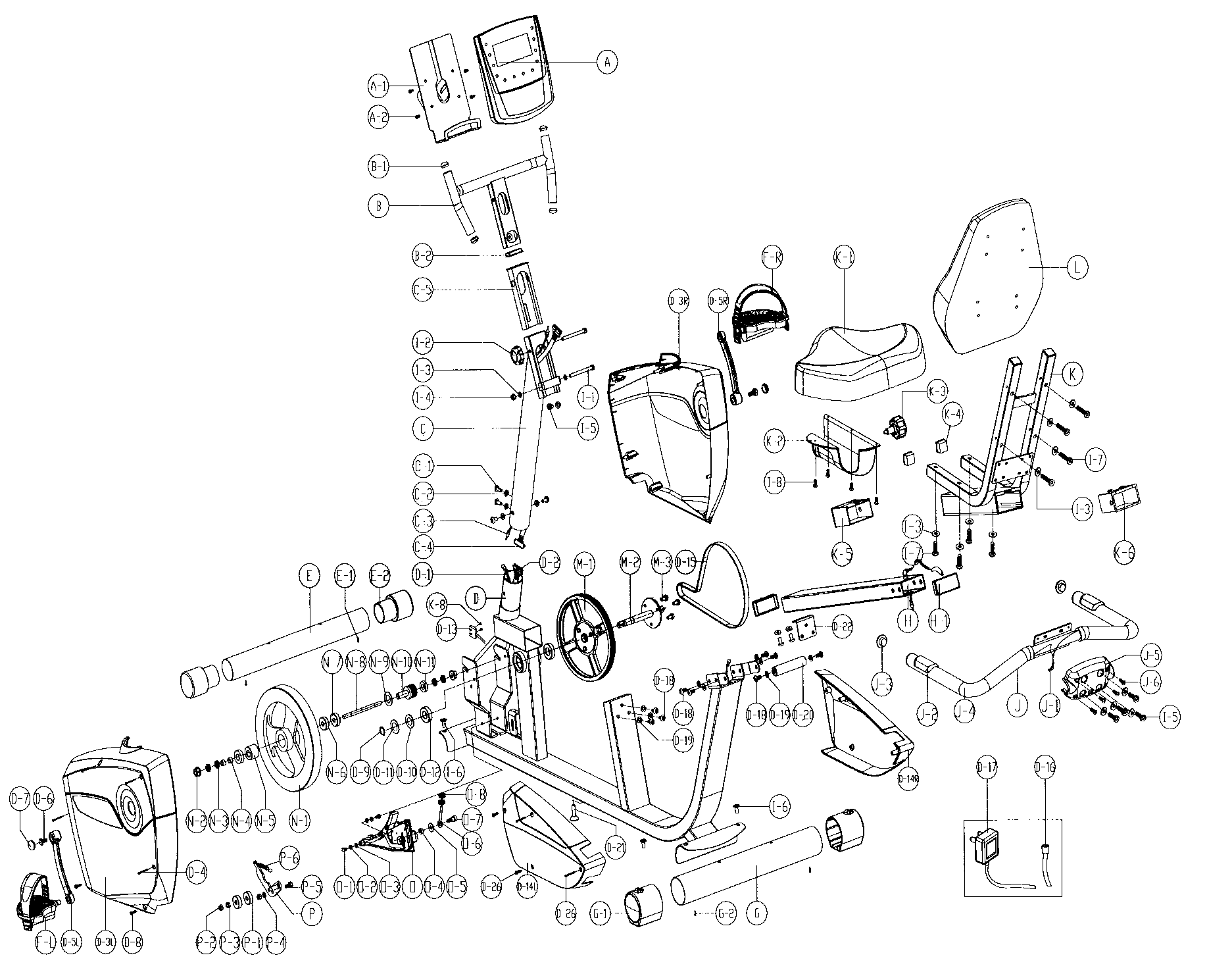 schwinn meridian parts diagram