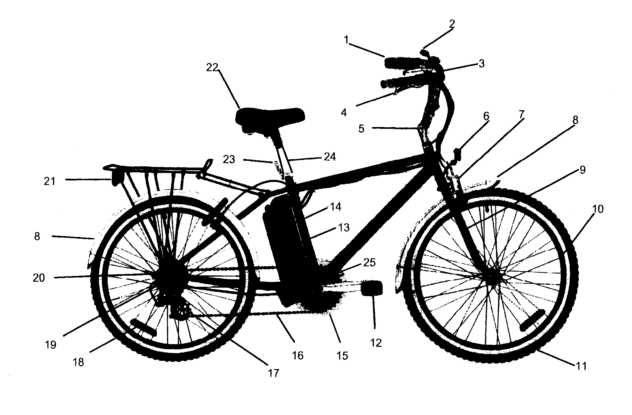 electric bicycle parts