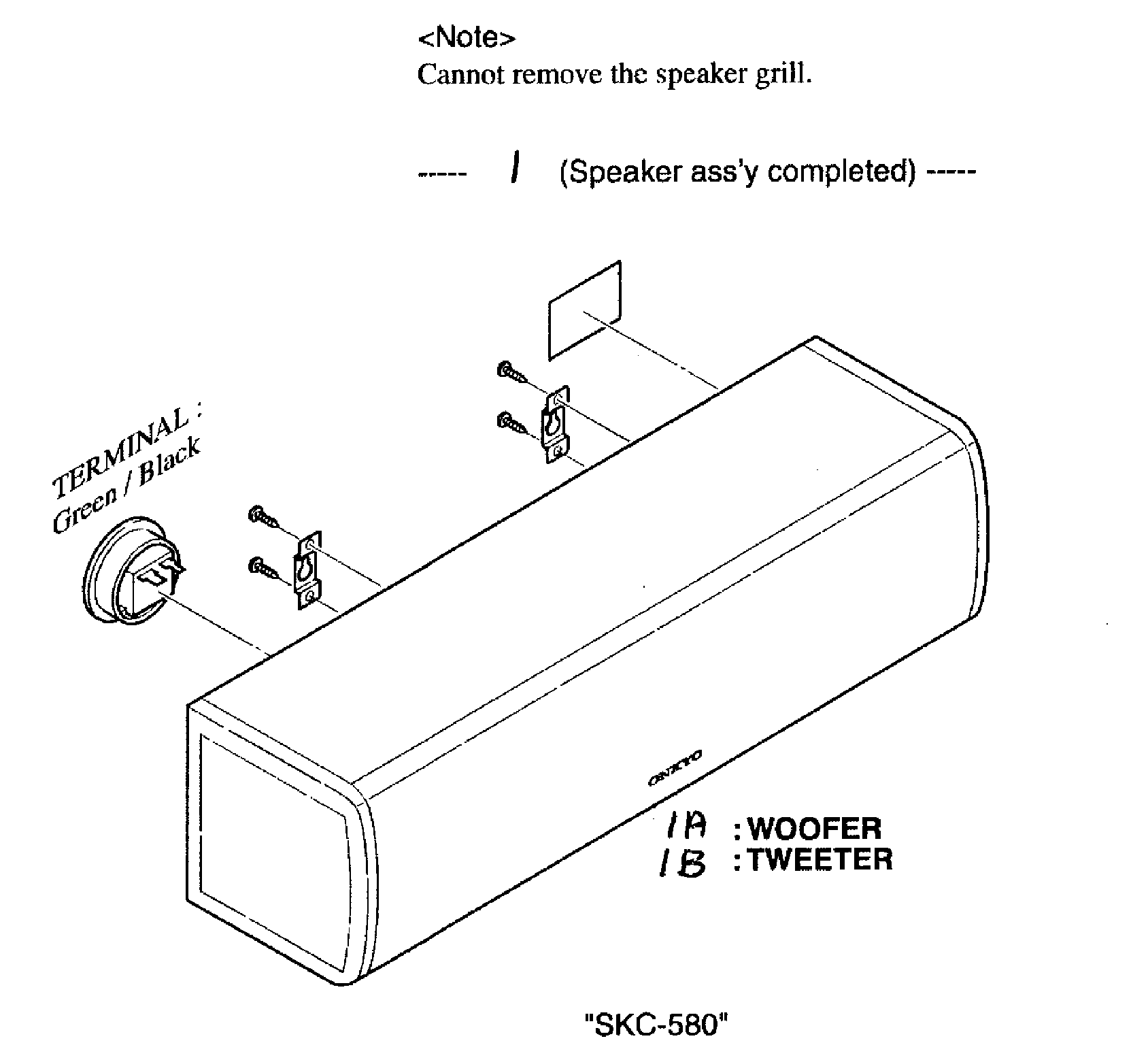 ONKYO SPEAKER Parts | Model skc580 | Sears PartsDirect speaker parts diagram 