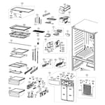 Samsung RF4287HAWP/XAA-00 bottom-mount refrigerator parts | Sears ...
