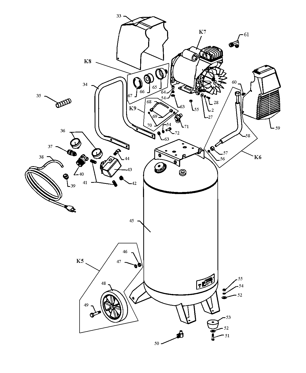 craftsman air compressor parts