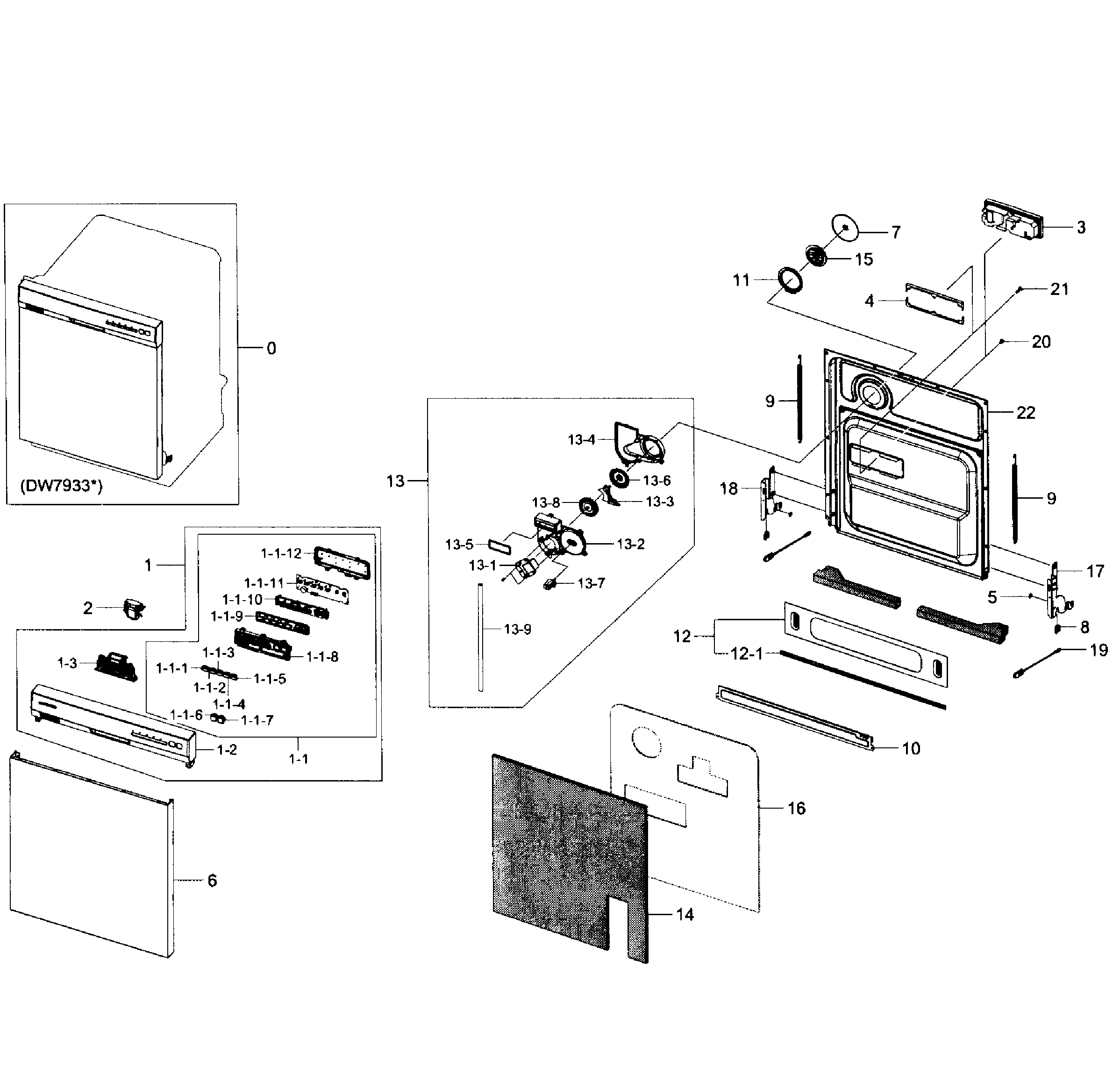 Samsung Dishwasher Parts Diagram