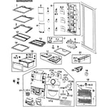 Samsung RM255LASH/XAA-00 side-by-side refrigerator parts | Sears ...