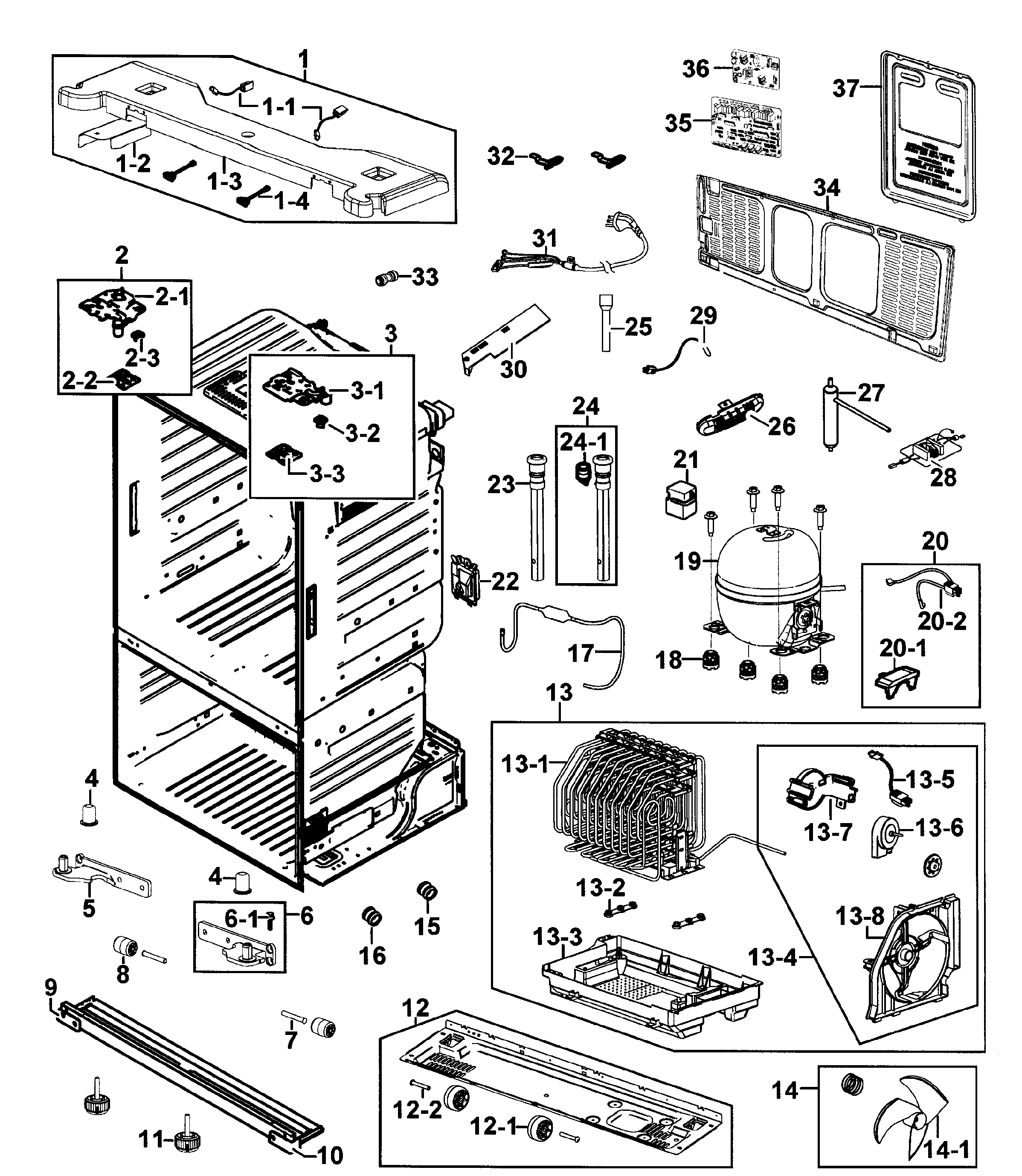 Refrigerator Exploded View