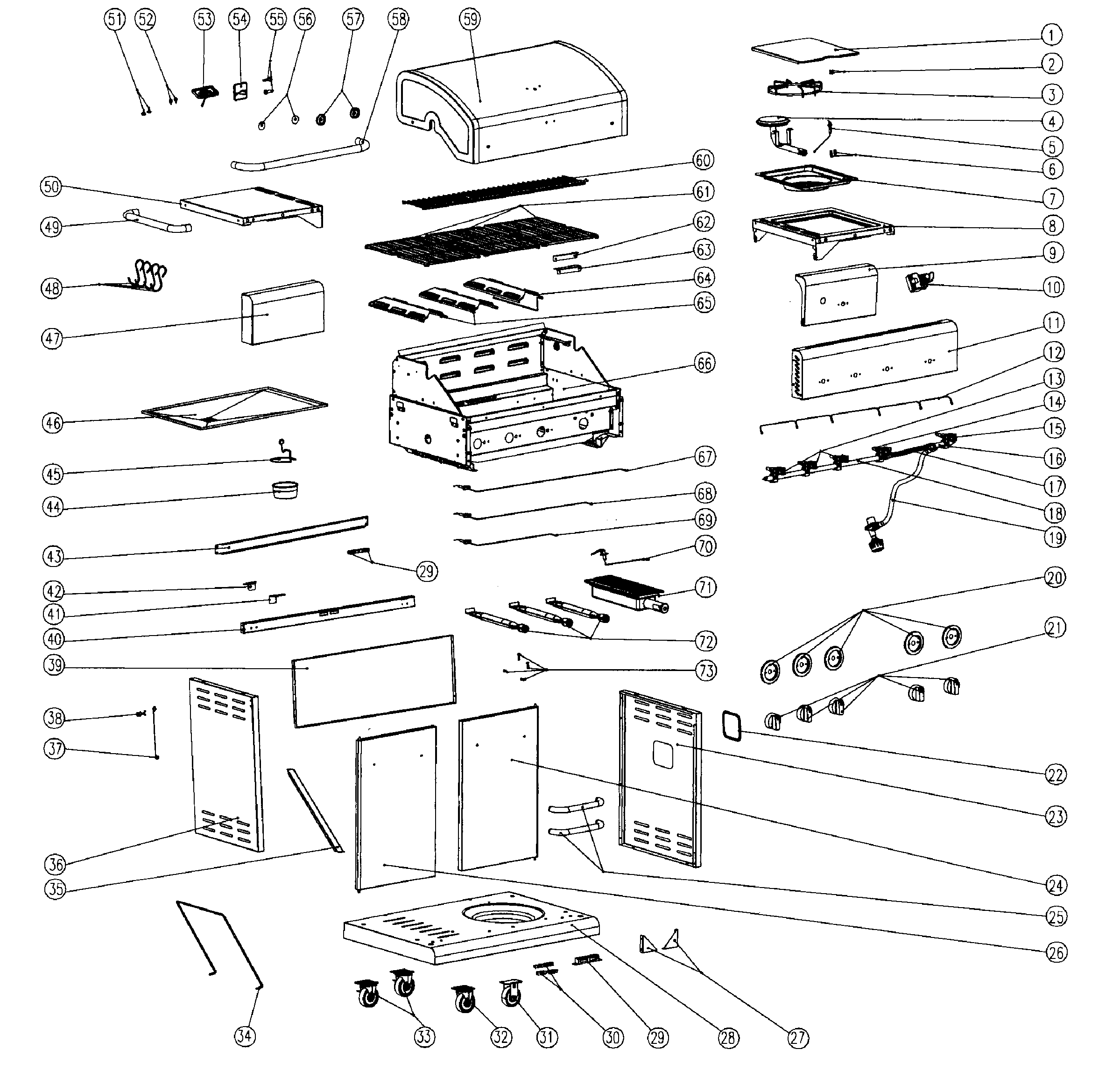 kenmore replacement grill parts