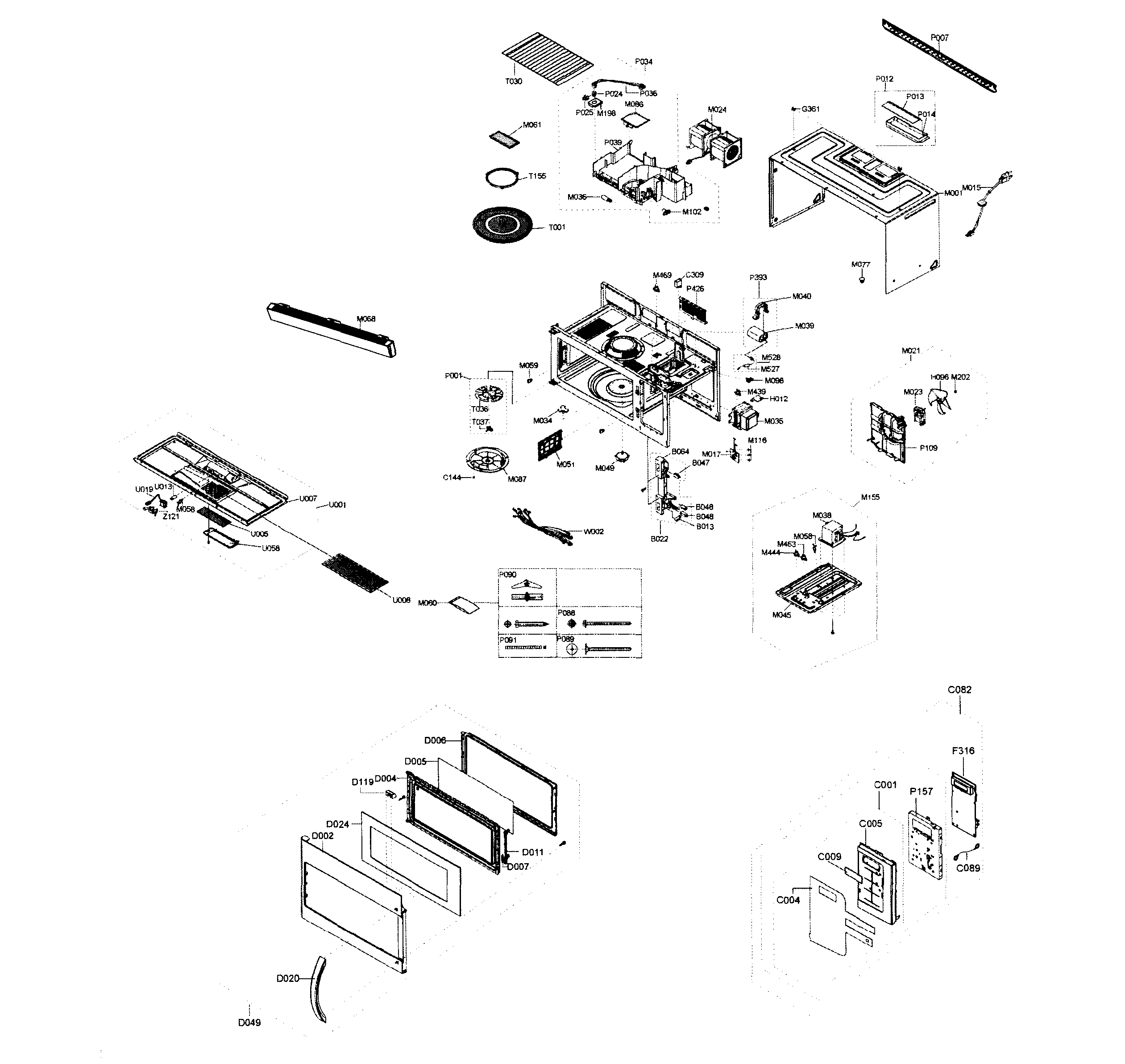 Kenmore Model 40185042210 Microwave Hood Combo Genuine Parts Cabinet Parts