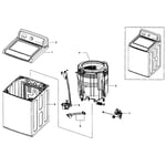 Samsung WA5451ANW/XAA-01 washer parts | Sears PartsDirect