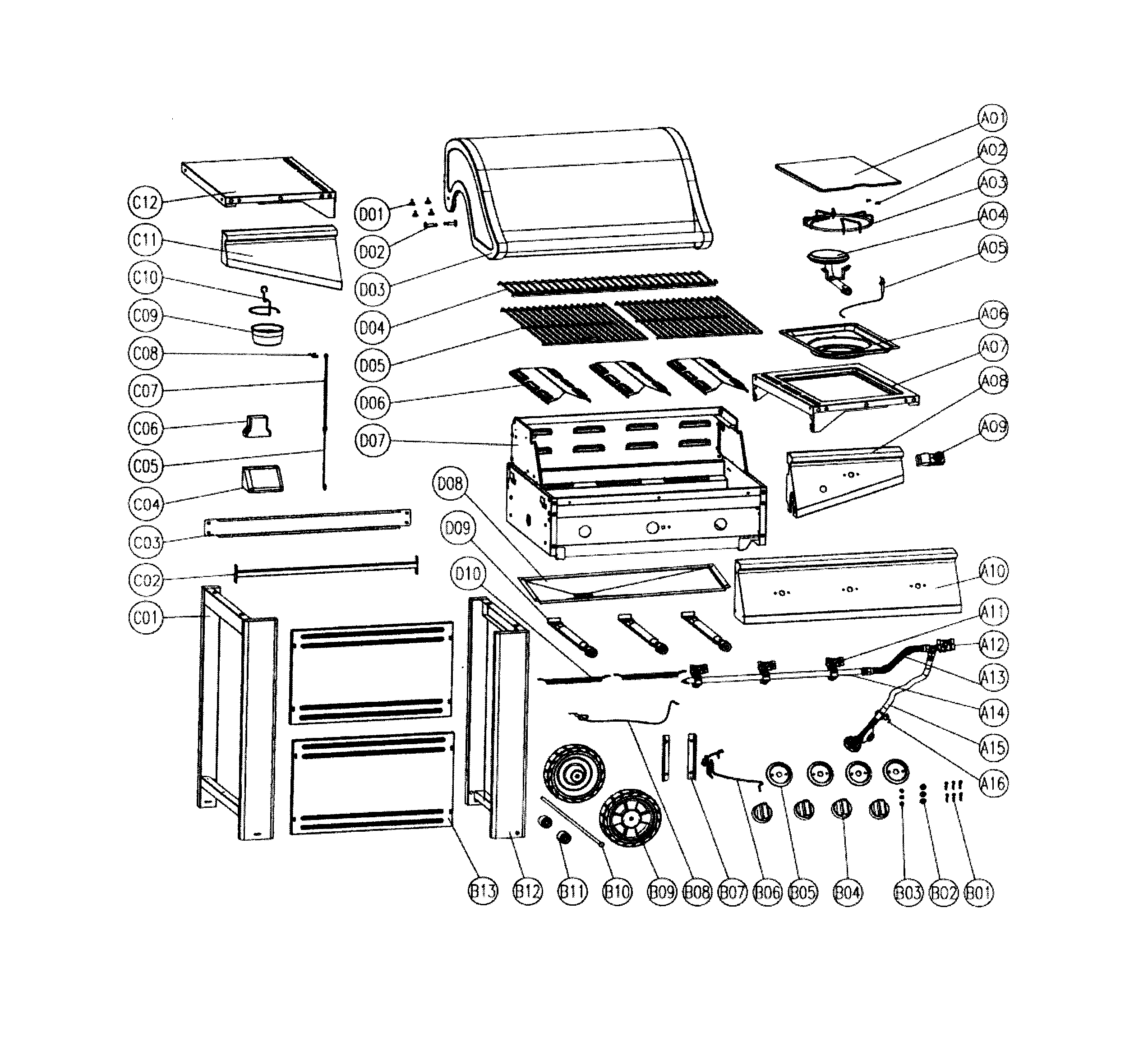 kenmore gas grill replacement parts