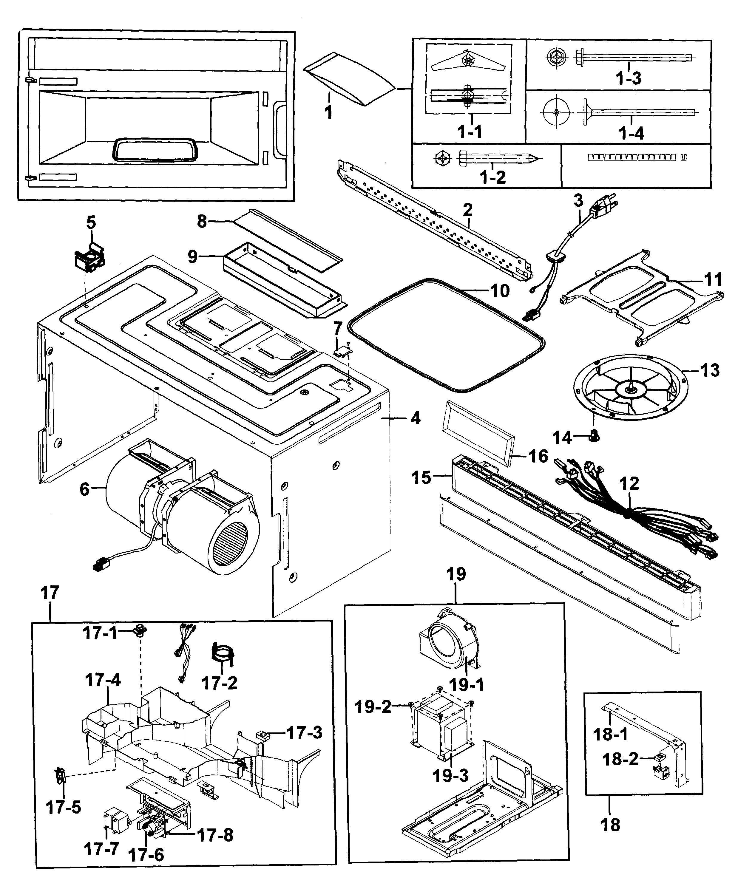 Kenmore Elite Model 40188523211 Microwave Hood Combo Genuine Parts