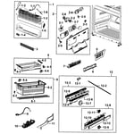 Samsung Rf25hmedbww Aa-00 Bottom-mount Refrigerator Parts 