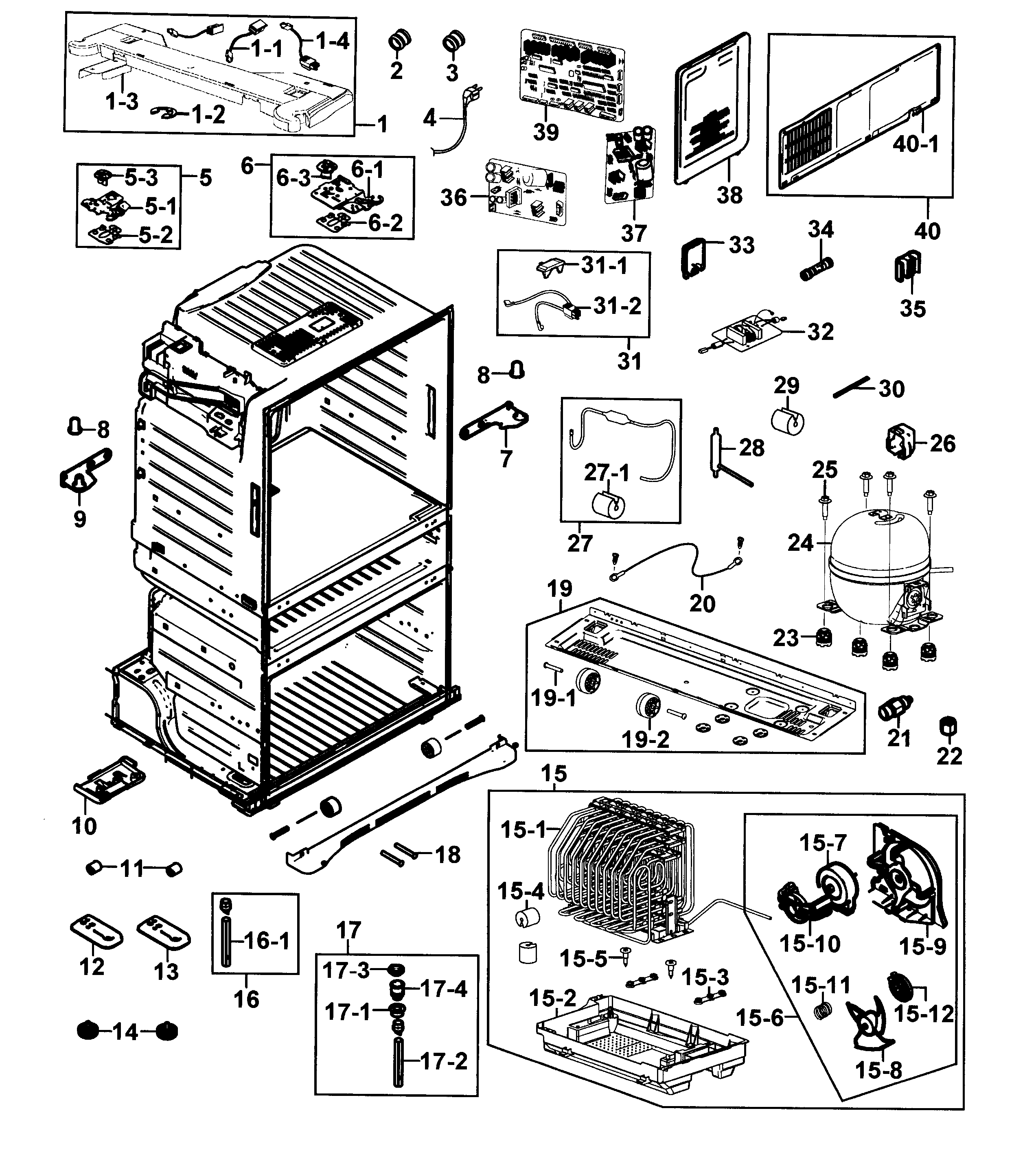 Location of defrost timer on model rf25hmedbww/aa. Location of defrost