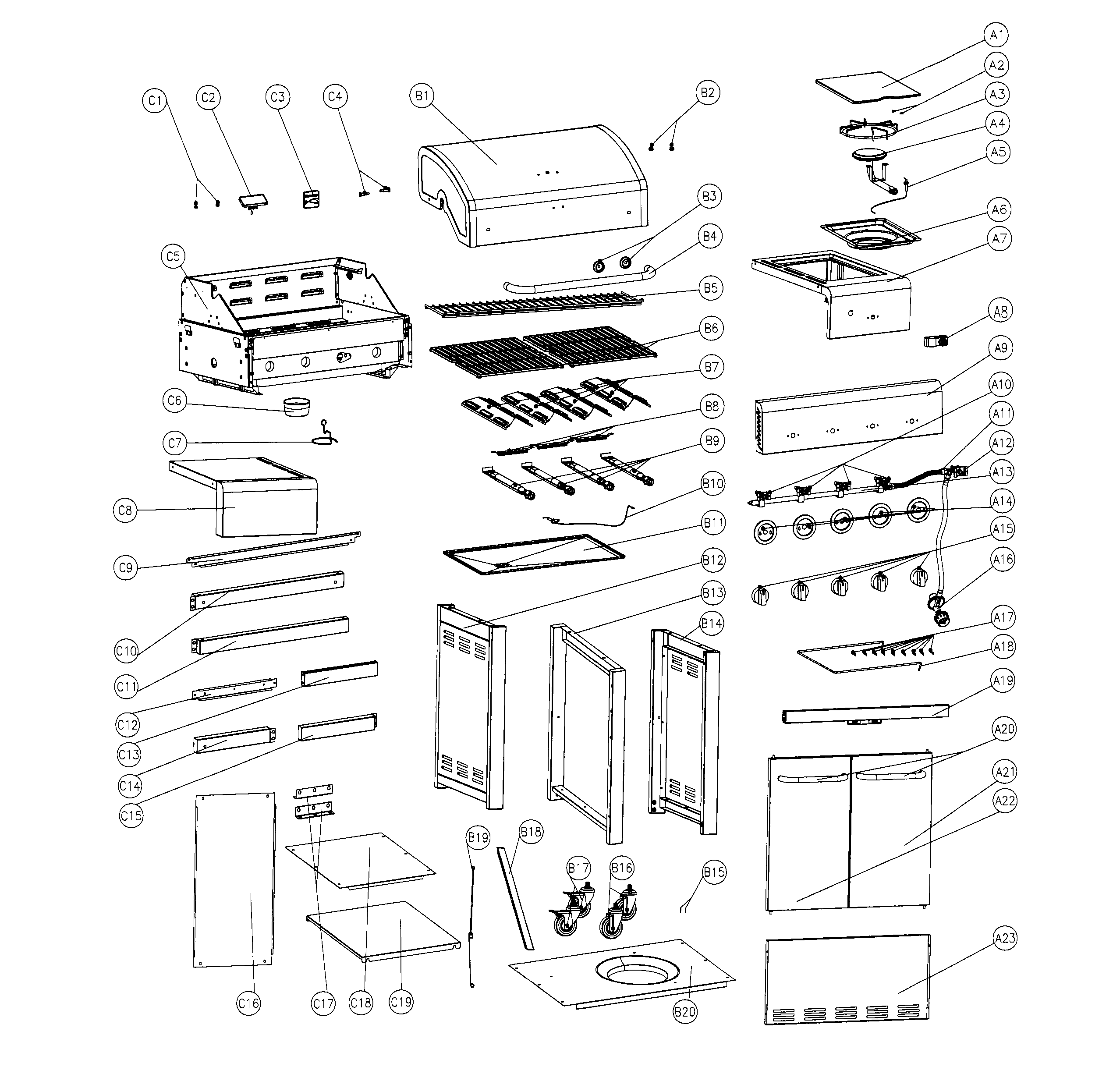 kenmore gas grill replacement parts