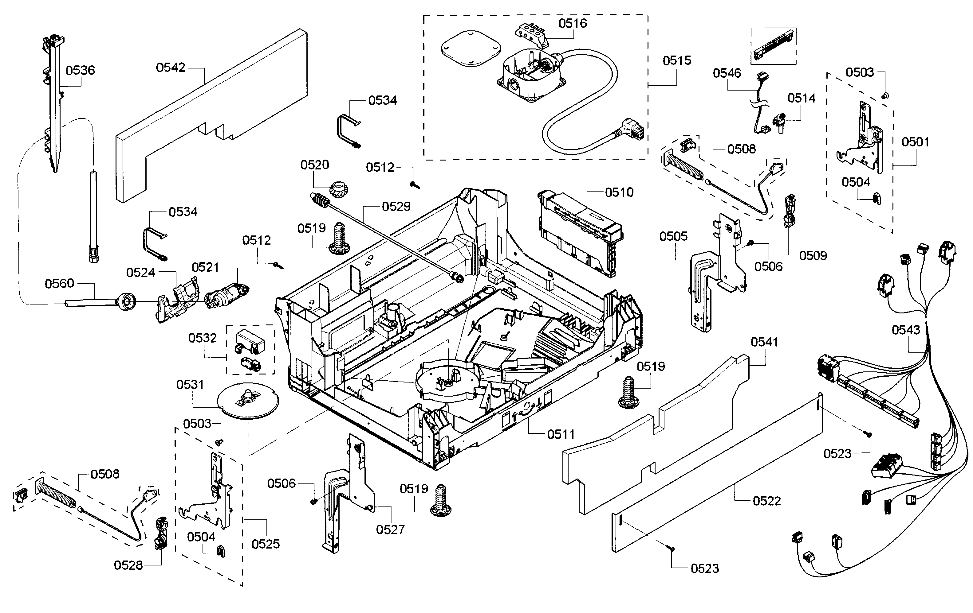 bosch silence plus 44 dba parts diagram