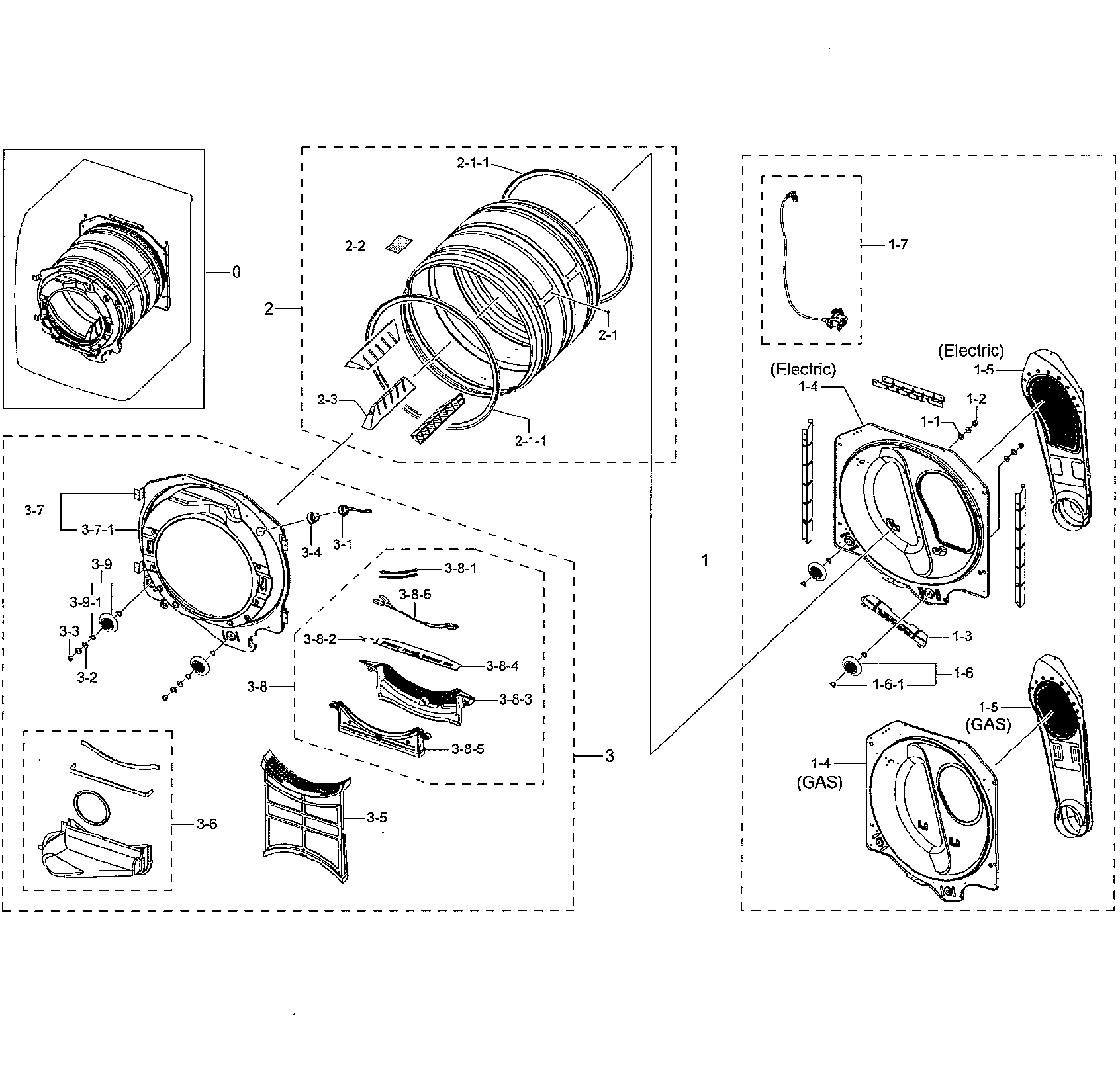 Samsung Dv42h5000ew A3 01 Dryer Parts Sears Partsdirect