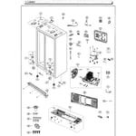 Samsung RS25J500DSG/AA-00 side-by-side refrigerator parts | Sears ...