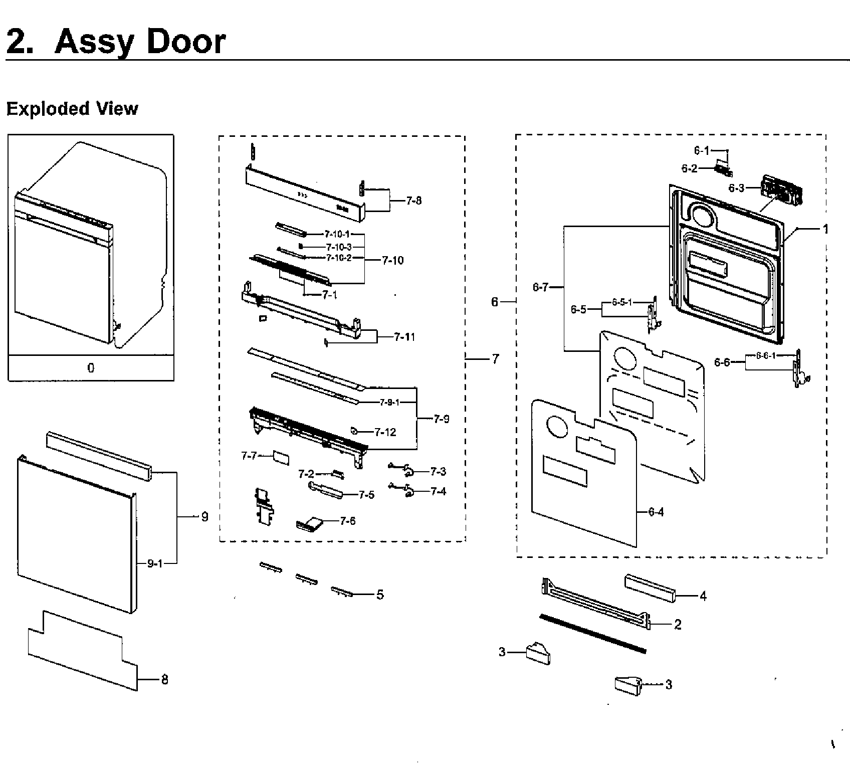 Samsung Waterwall Dishwasher Parts Diagram