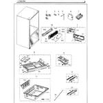 Samsung RF261BEAESG/AA-00 bottom-mount refrigerator parts | Sears ...