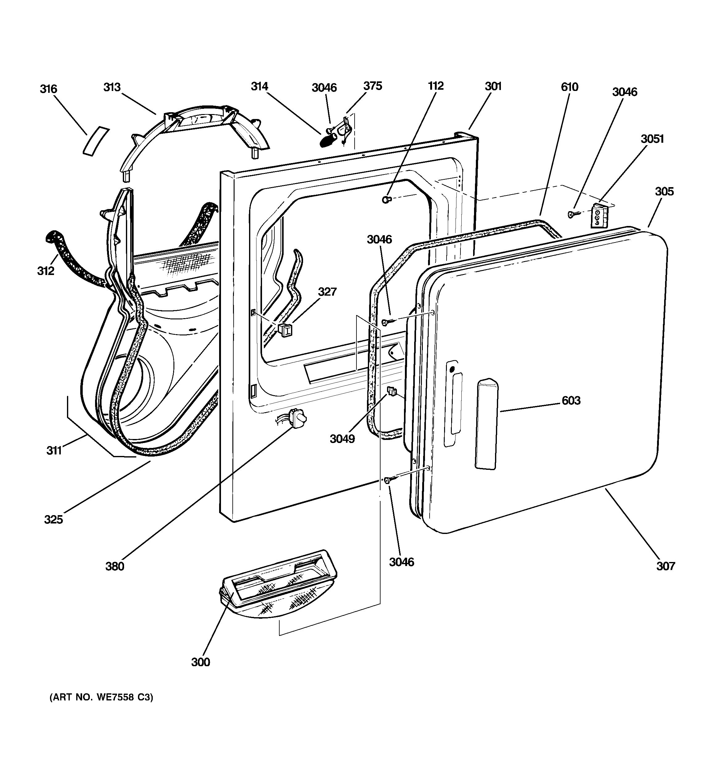 Ge Profile Dryer Parts Diagram