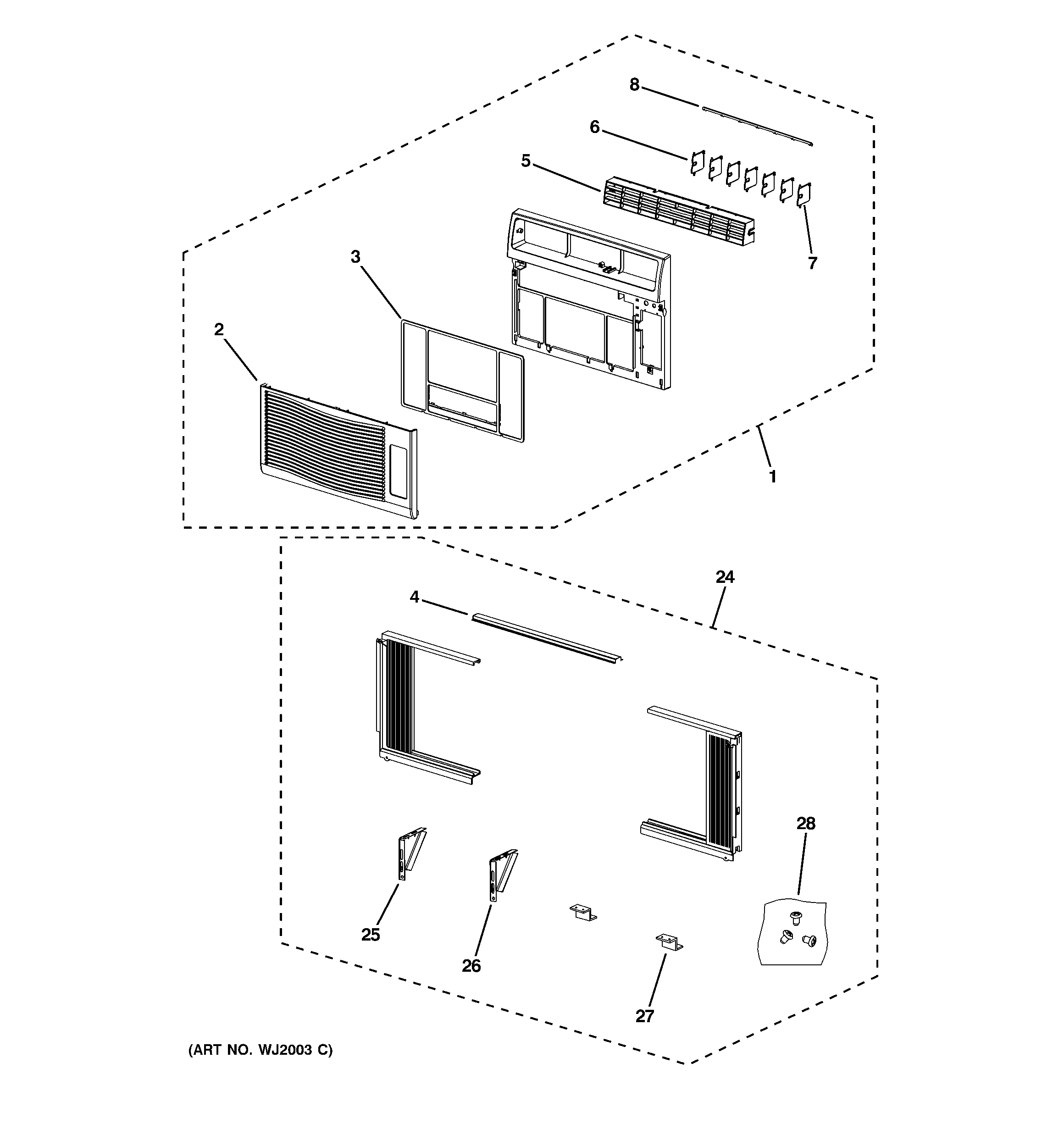 Ge model AKQ24DNT1 air conditioner -room genuine parts Ge model AKQ24DNT1 air conditioner -room genuine parts