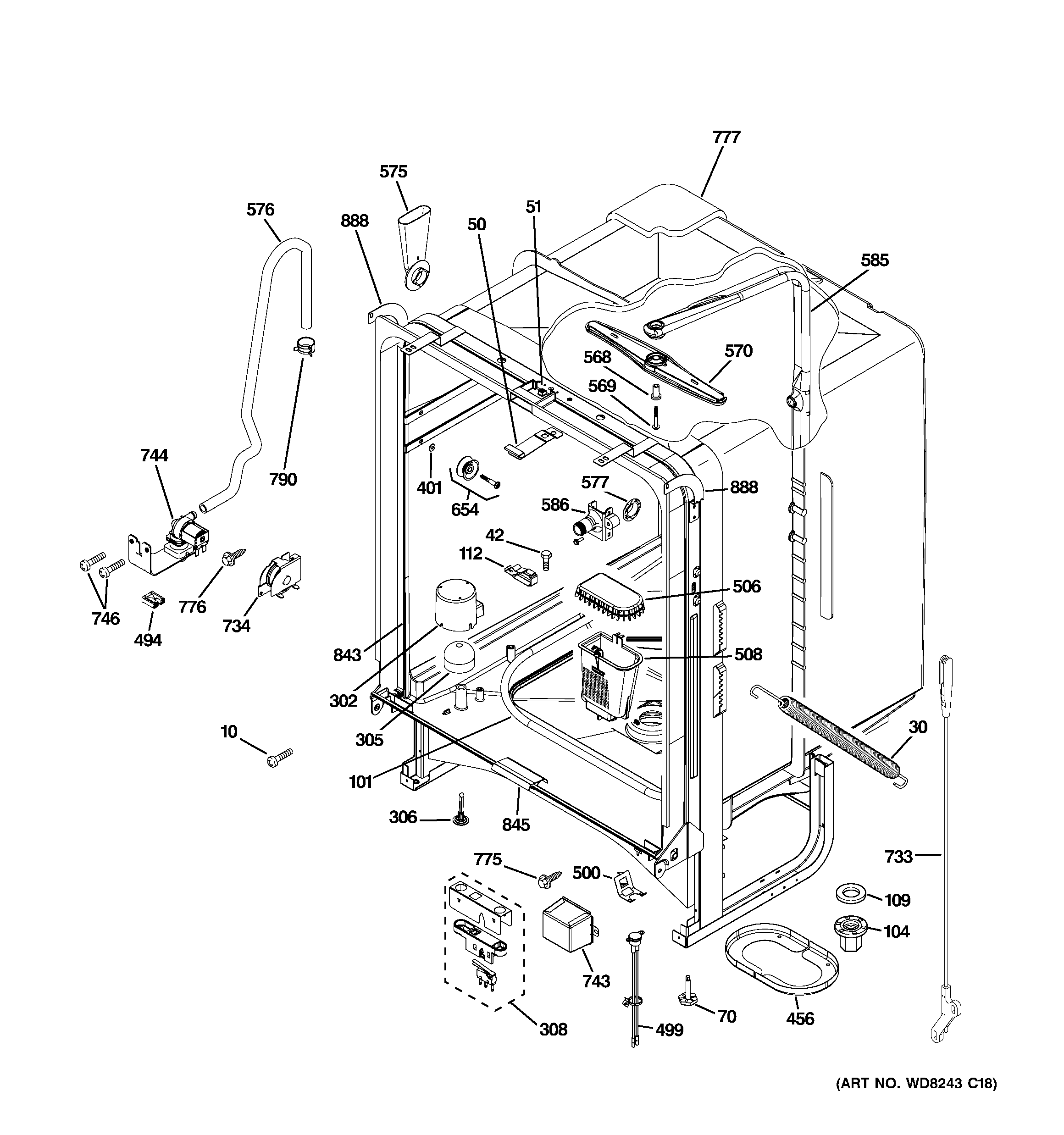 Ge Model Gld5768v00ss Dishwasher Genuine Parts Miele Dishwasher Schematic  Schematic Ge Dishwasher