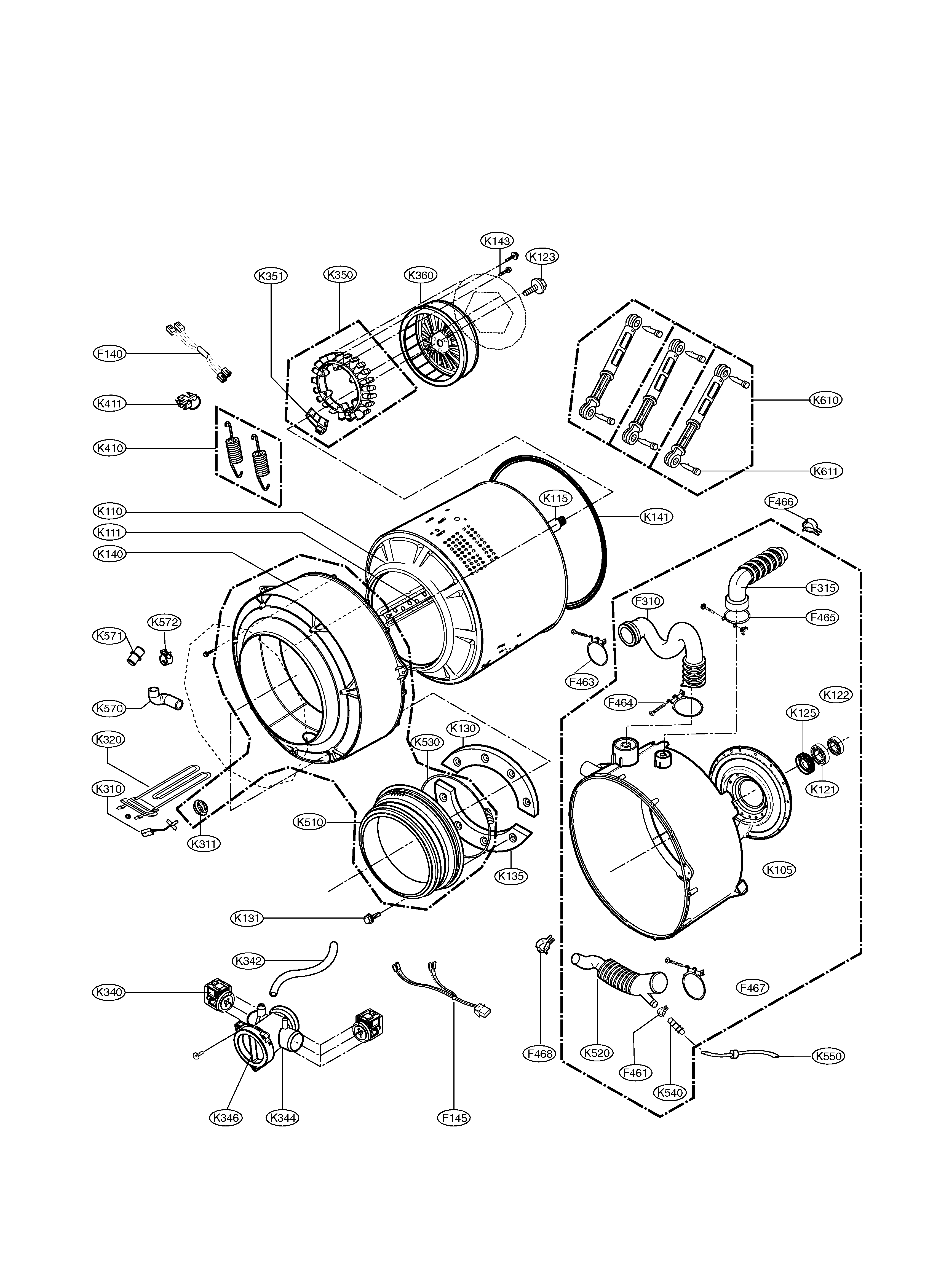 Lg Wm2233hs Washer Parts Sears Partsdirect