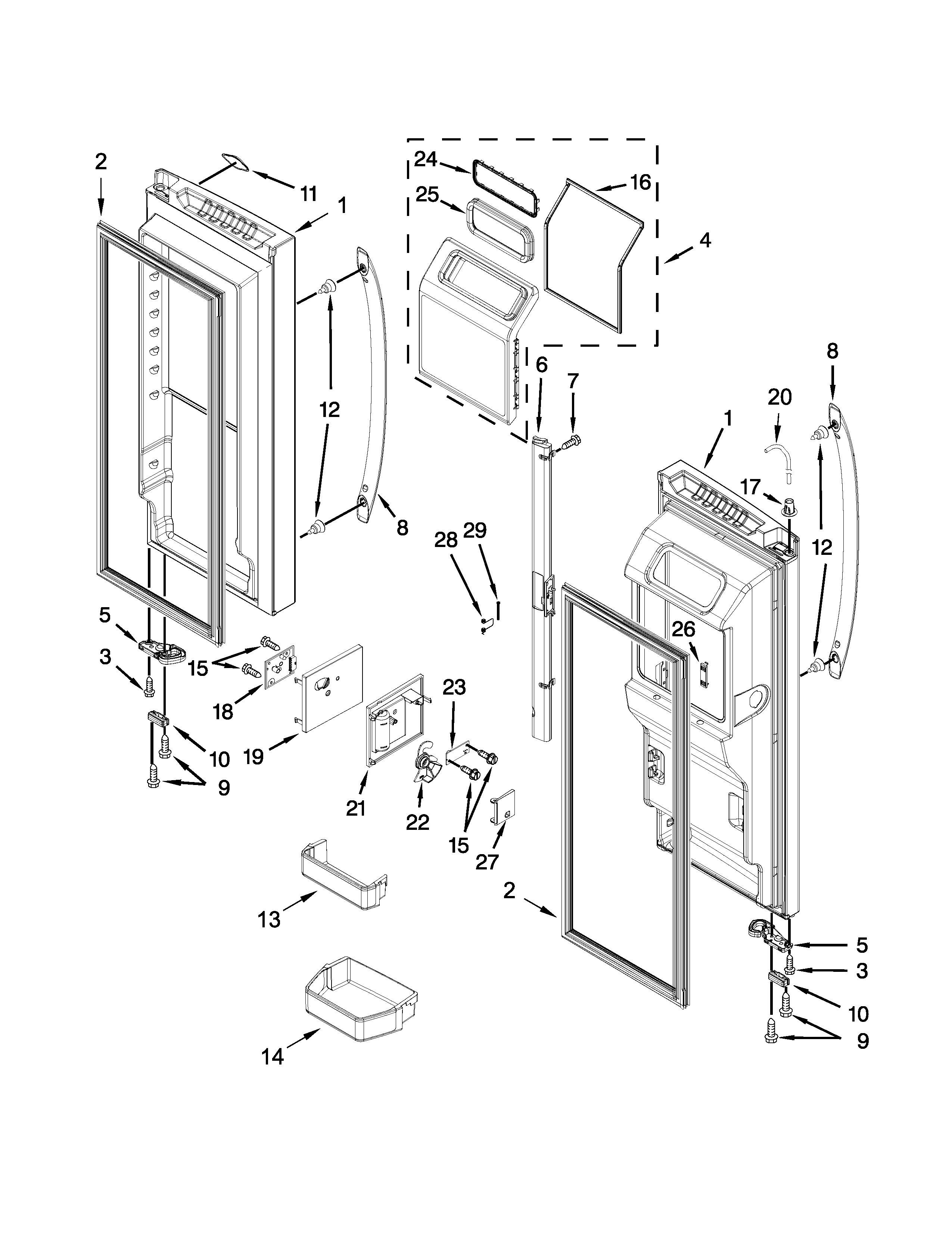 Kenmore Refrigerator Parts Diagram Door