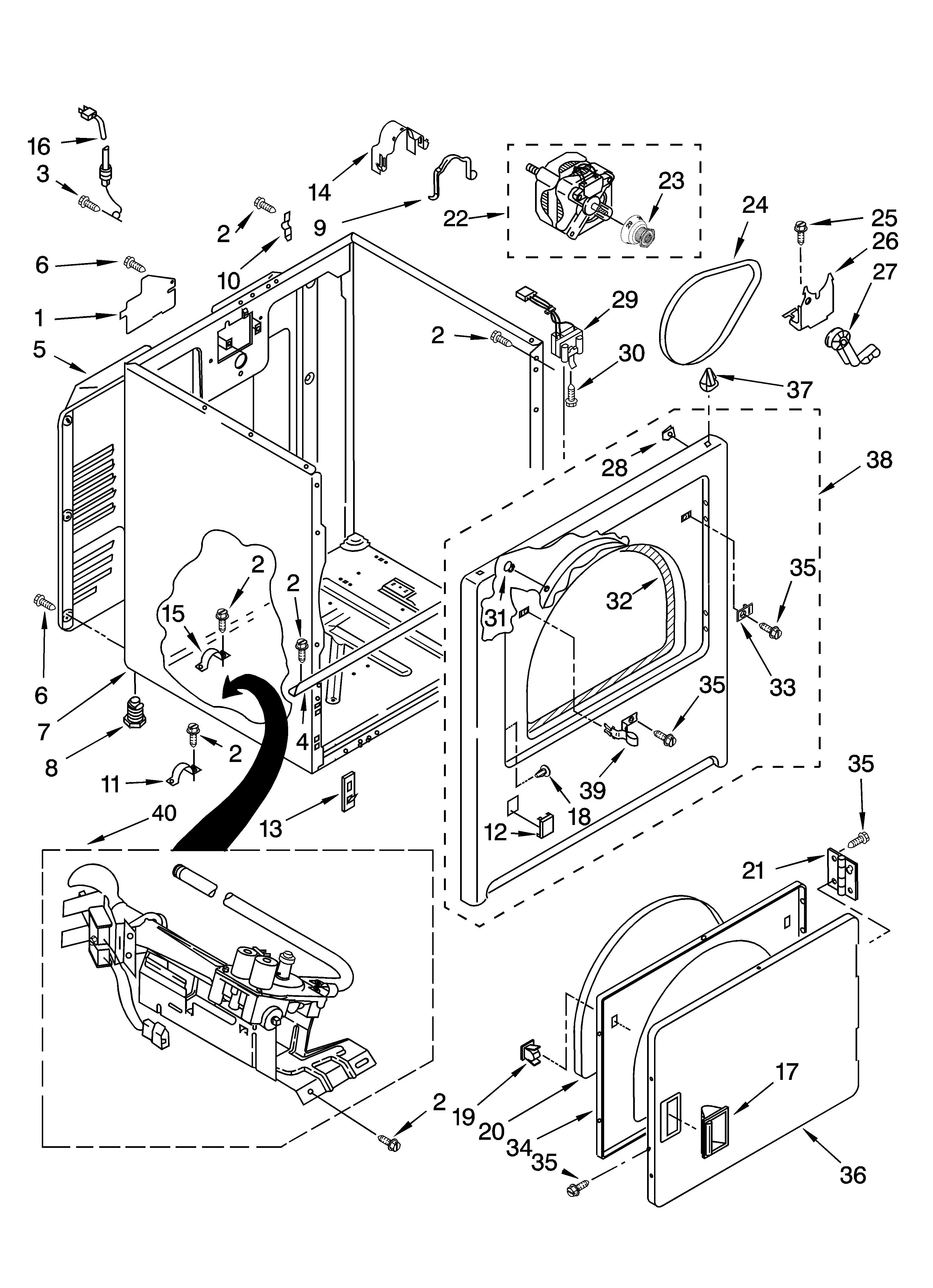 cabrio dryer parts diagram