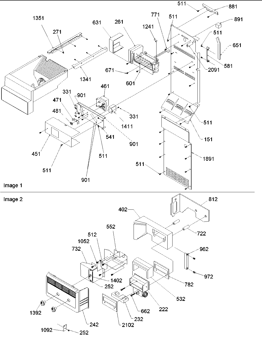 Amana model ARS9167AW-PARS9167AW0 side-by-side refrigerator genuine parts