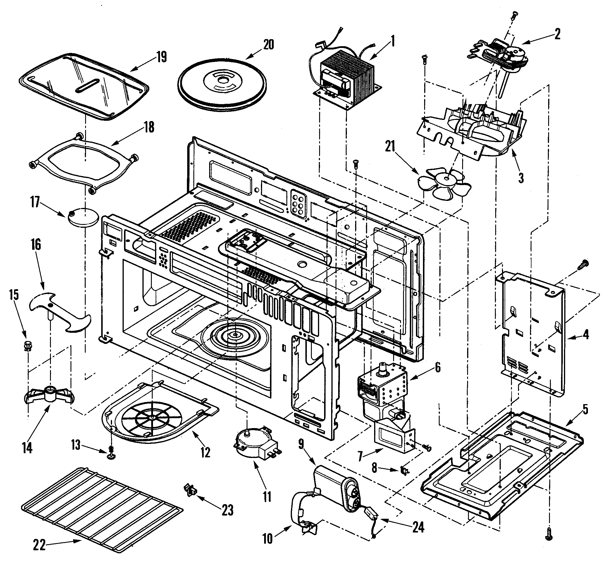 Jenn Air Model Jmv8208aas Microwave Hood Combo Genuine Parts