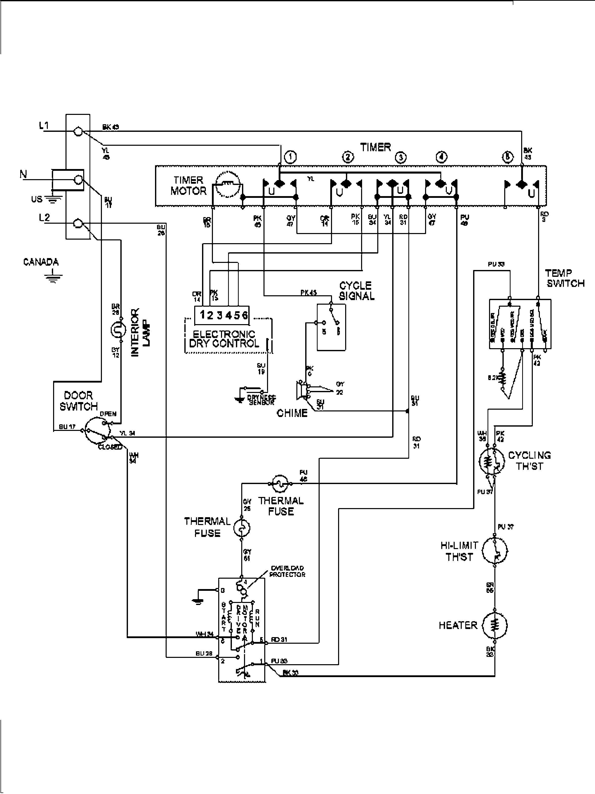 Wiring Diagram Maytag Dryer Motor