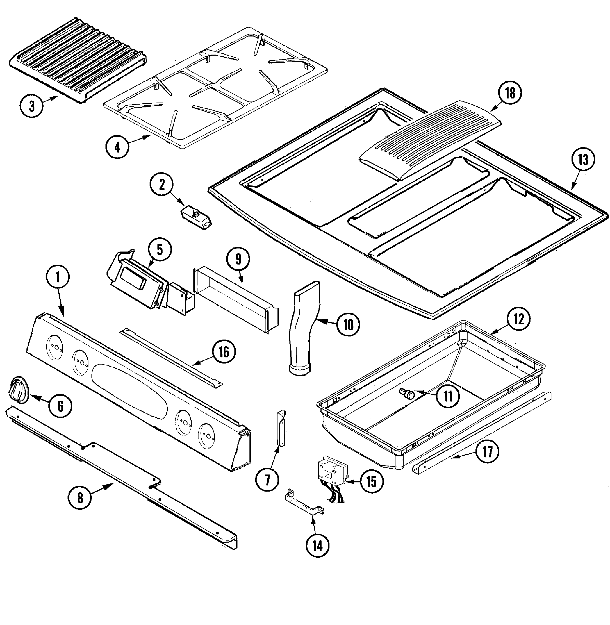 Cooktops Jenn Air Cooktops Parts [ 2450 x 2394 Pixel ]