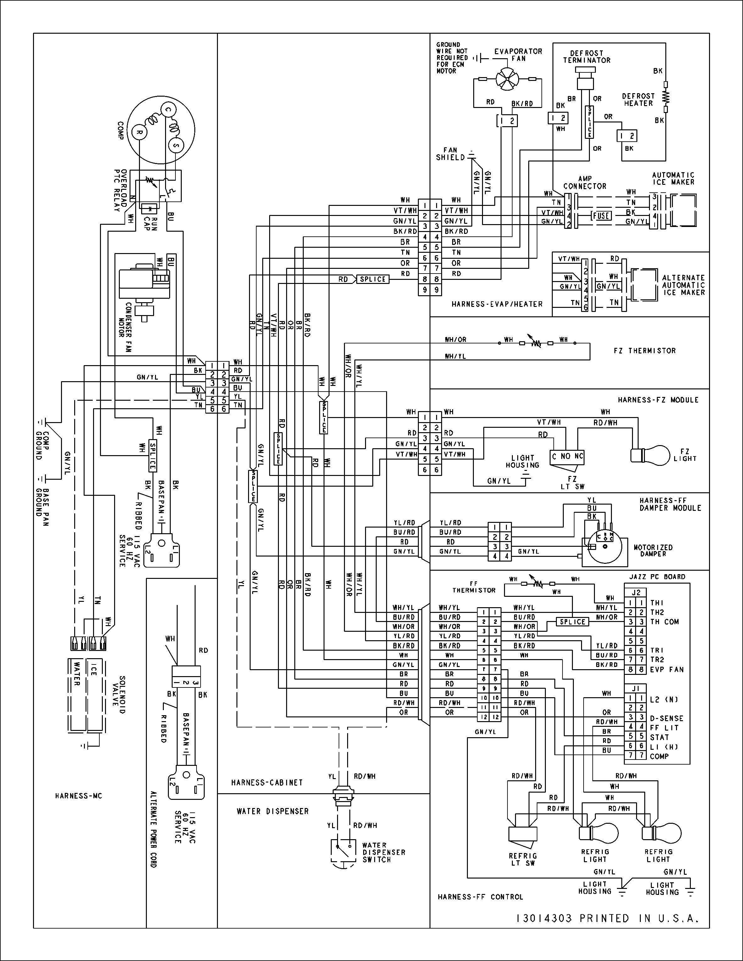 Admiral Refrigerator Wiring Diagram - 16