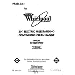 Whirlpool RF330PXPW0 electric range parts | Sears Parts Direct whirlpool range surface element wiring diagram 