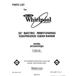 Whirlpool RF336PXPW0 electric range parts | Sears PartsDirect