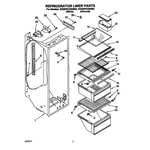 Whirlpool ED20PKXBN00 side-by-side refrigerator parts | Sears PartsDirect