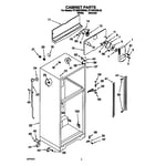 Roper RT18DKXBW20 top-mount refrigerator parts | Sears PartsDirect